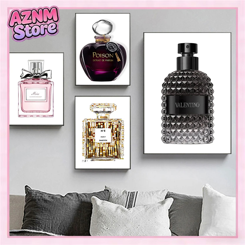 Home Fragrance Room Spray - 1 Buah Poster Kanvas Cetak Nordik