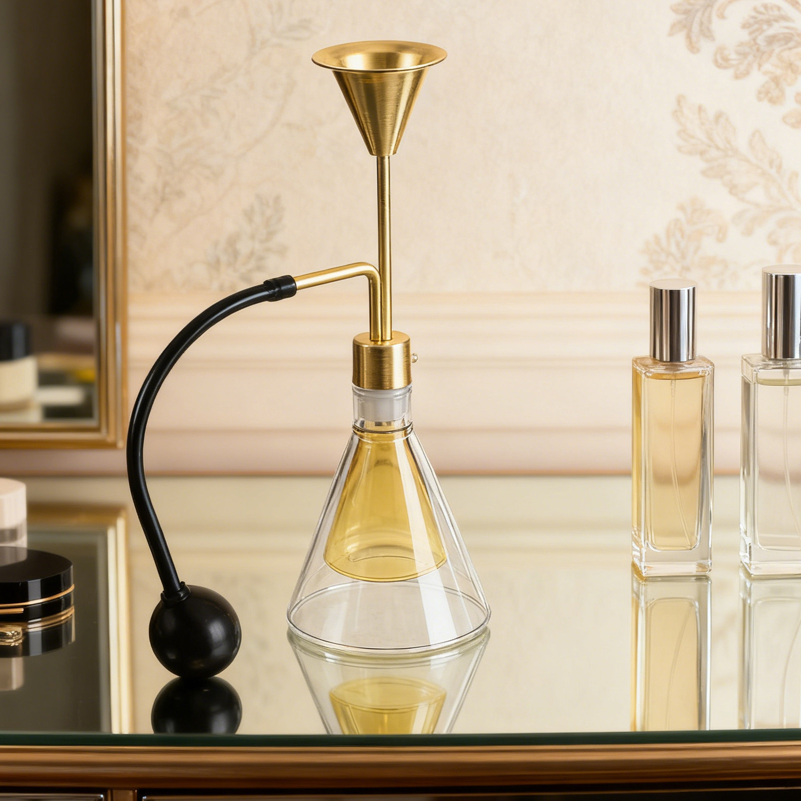 Home Fragrance Diffuser Oil - Botol Parfum Pompa Panjang dengan Dinding