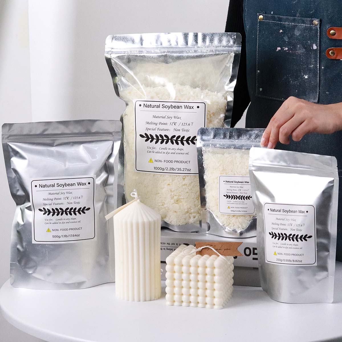 500G/1Kg Serpihan Lilin Kedela - Soy Wax Flake ulasan dan harga